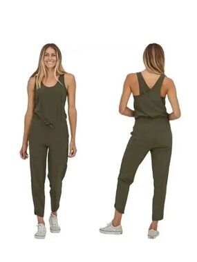 Patagonia Olive Utility Jumpsuit - Women's Sleeveless Tank Romper